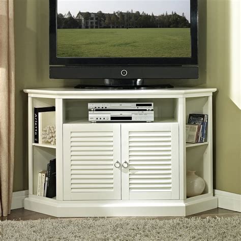 white corner stand|walker corner tv stand.